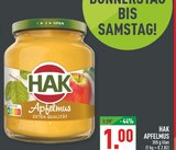 Apfelmus im Angebot bei Marktkauf in Kamen Apfelmus Angebote von HAK bei Marktkauf Kamen für 1,00 €