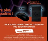 Pack souris gaming sans fil G PRO 2 LIGHTSPEED noir - LOGITECH en promo chez Fnac Pack souris gaming sans fil G PRO 2 LIGHTSPEED noir - LOGITECH dans le catalogue Fnac