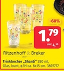 Trinkbecher „Shanti“ im Segmüller Prospekt Trinkbecher „Shanti“ von Ritzenhoff & Breker im aktuellen Segmüller Prospekt für 1,79 €