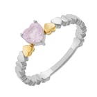 Bague en or jaune et argent rhodié quartz rose coeur en promo à 72,00 € chez E.Leclerc Bague en or jaune et argent rhodié quartz rose coeur dans le catalogue E.Leclerc