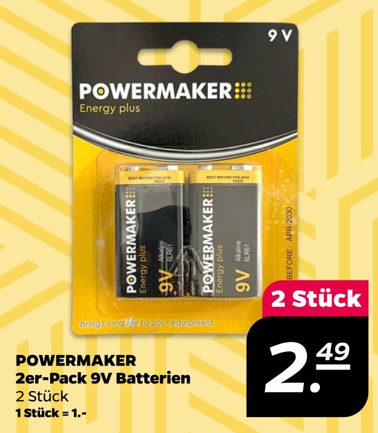 2er-Pack 9V Batterien