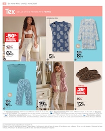 Prix et réduction Pyjama Femme dans le prospectus Carrefour en cours Offre Pyjama Femme dans le catalogue Carrefour du moment à la page 10