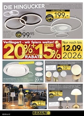 Lampe im BRAUN Möbel-Center Prospekt in Freiburg Aktueller BRAUN Möbel-Center Prospekt mit Lampe, "Verlängert - wir feiern weiter!", Seite 12