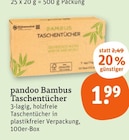 Bambus Taschentücher Angebote von pandoo bei tegut Mannheim für 1,99 €