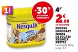 Poudre chocolat moins de sucres - Nesquik - Super U à Yerres Poudre chocolat moins de sucres - Nesquik en promo chez Super U Yerres à 2,80 €