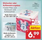 Sitzhocker oder Aufbewahrungsbox Angebote von Disney bei Netto Marken-Discount Remscheid für 6,99 €