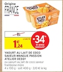 Promo Yaourt au lait de coco saveur mangue passion à 1,24 € dans le catalogue Intermarché à Gaillard