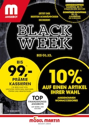 Aktueller Möbel Martin Möbel & Einrichtung Prospekt für Biebesheim: BLACK WEEK mit 8} Seiten, 25.11.2024 - 01.12.2024