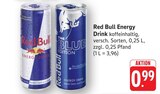 Energy Drink im Angebot bei EDEKA in Pirmasens Energy Drink Angebote von Red Bull bei EDEKA Pirmasens für 0,99 €