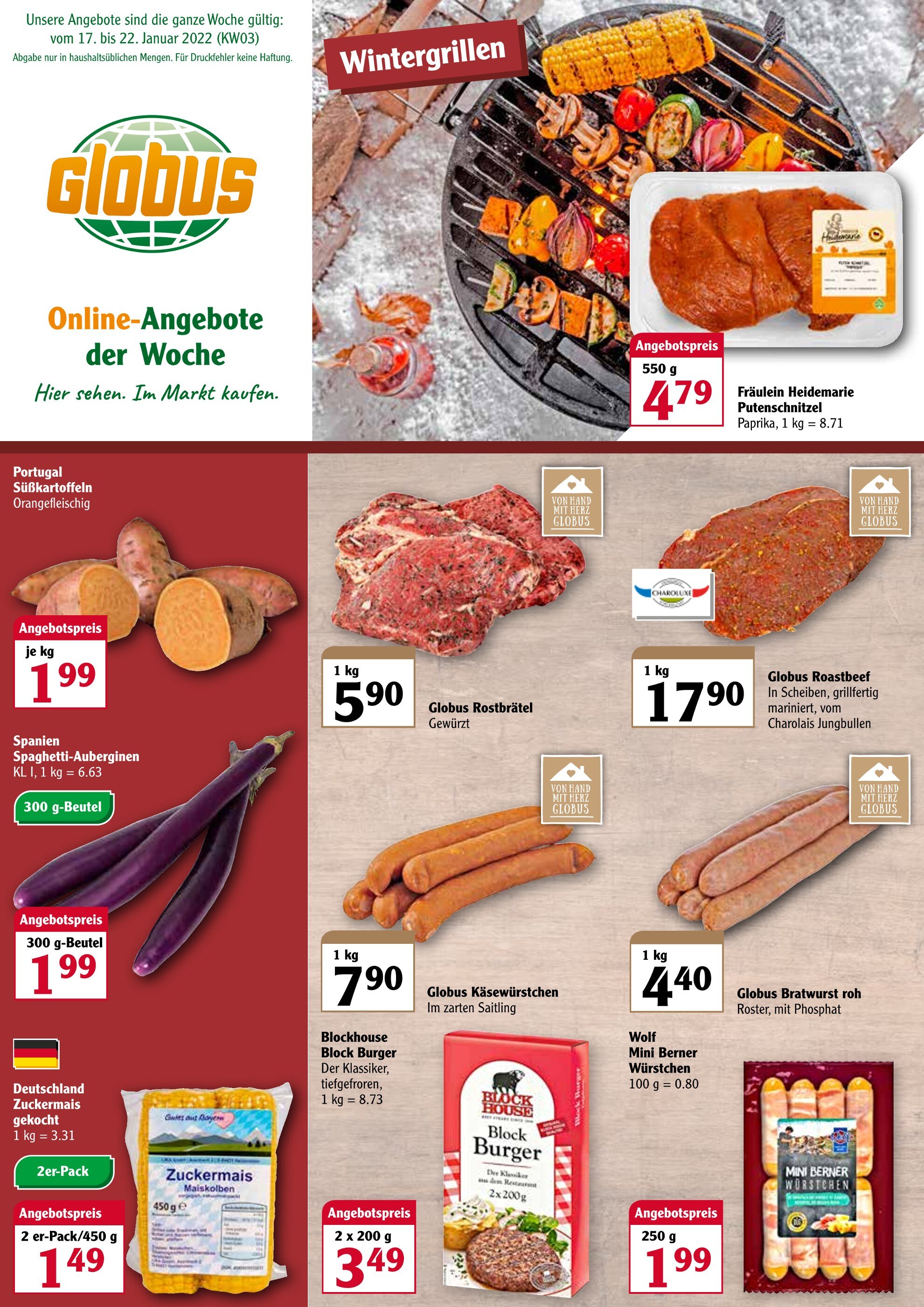 Globus Prospekt für Zwickau mit 2 Seiten Globus Prospekt für Zwickau: "Top Angebote", 2 Seiten, 17.01.2022 - 22.01.2022