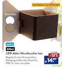 LED-Akku-Wandleuchte Iseo von Brilliant im aktuellen ALDI SÜD Prospekt für 14,99 €