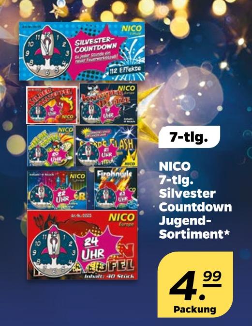 Silvester Countdown Jugend-Sortiment