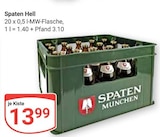 Spaten Hell Angebote von Spaten München bei GLOBUS Krefeld für 13,99 €