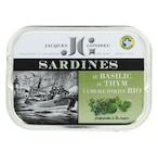 Sardines Basilic Thym - JACQUES GONIDEC en promo chez NaturéO Boulogne-Billancourt à 3,99 €