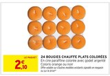 24 bougies chauffe plats colorées en promo chez Intermarché 24 bougies chauffe plats colorées dans le catalogue Intermarché