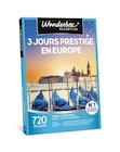 Coffret cadeau Wonderbox 3 jours prestige en Europe - Fnac Coffret cadeau Wonderbox 3 jours prestige en Europe à 299,90 € dans le catalogue Fnac