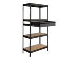 Etagère bois/métal avec tiroir - L.90 x H. 180 x P. 45 cm en promo chez Brico Dépôt Etagère bois/métal avec tiroir - L.90 x H. 180 x P. 45 cm dans le catalogue Brico Dépôt