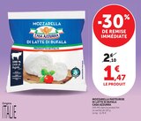 Mozzarella pasteurise di latte di bufala - CASA AZZURRA en promo chez U Express Brest à 1,47 €