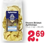 Apfelchips im Angebot bei E center in Frankfurt Apfelchips Angebote von Unsere Heimat bei E center Frankfurt für 2,69 €