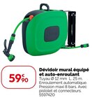 Dévidoir mural équipé et auto-enroulant en promo chez Weldom Quimper à 59,90 €