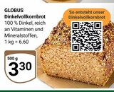 Dinkelvollkornbrot Angebote von Globus bei GLOBUS Mannheim für 3,30 €
