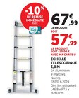 Echelle télescopique 2,6 m - Hyper U à Orléans Echelle télescopique 2,6 m en promo chez Hyper U Orléans à 57,99 €