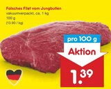 Aktuelles Falsches Filet vom Jungbullen Angebot bei Netto Marken-Discount in Leverkusen ab 1,39 €