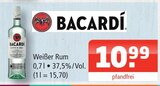 Weißer Rum Angebote von Bacardi bei Getränke Oase Ahlen für 10,99 €