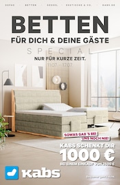 Schlafsofa im Kabs Prospekt in Lüneburg Aktueller Kabs Prospekt mit Schlafsofa, "BETTEN SPECIAL", Seite 1