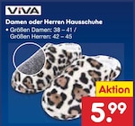 Damen oder Herren Hausschuhe im Angebot bei Netto Marken-Discount in Altenburg Damen oder Herren Hausschuhe Angebote von VIVA bei Netto Marken-Discount Altenburg für 5,99 €