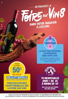 Prospectus E.Leclerc de la semaine "FOIRE AUX VINS" avec 2 pages, valide du 27/09/2025 au 12/10/2025 pour Saint-Just-en-Chaussée et alentours