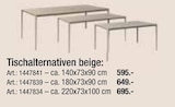 Tischalternativen beige Angebote bei Zurbrüggen Menden für 595,00 €
