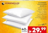 3-Kammer-Kopfkissen von KÜNSEMÜLLER für 29,99 € bei porta Möbel im Angebot 3-Kammer-Kopfkissen von KÜNSEMÜLLER im aktuellen porta Möbel Prospekt