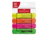 Faber-Castell Superfluorescent - Pack de 4 surligneurs - couleurs néon assorties - encre à l'eau - 1-2-5 mm - Faber-Castell à 3,99 € dans le catalogue Bureau Vallée