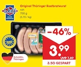 Original Thüringer Rostbratwurst Angebote von Wolf bei Netto Marken-Discount Gera für 3,99 €