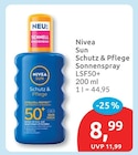 Sun Schutz & Pflege Sonnenspray LSF50+ von Nivea im aktuellen budni Prospekt
