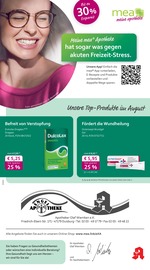Aktueller mea - meine apotheke Apotheken Prospekt in Rheinberg und Umgebung, "Unsere August-Angebote" mit 4 Seiten, 01.08.2025 - 31.08.2025