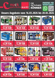 Nuck Getränke Prospekt für Struppen mit 2 Seiten Nuck Getränke Prospekt für Struppen: "DIE GETRÄNKEKÖNNER", 2 Seiten, 16.03.2026 - 28.03.2026
