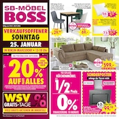 Aktueller SB Möbel Boss Möbel & Einrichtung Prospekt in Eichwalde und Umgebung, "WSV" mit 12 Seiten, 24.01.2026 - 30.01.2026
