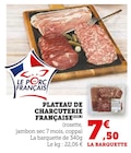 Plateau de charcuterie française en promo chez U Express Plateau de charcuterie française dans le catalogue U Express