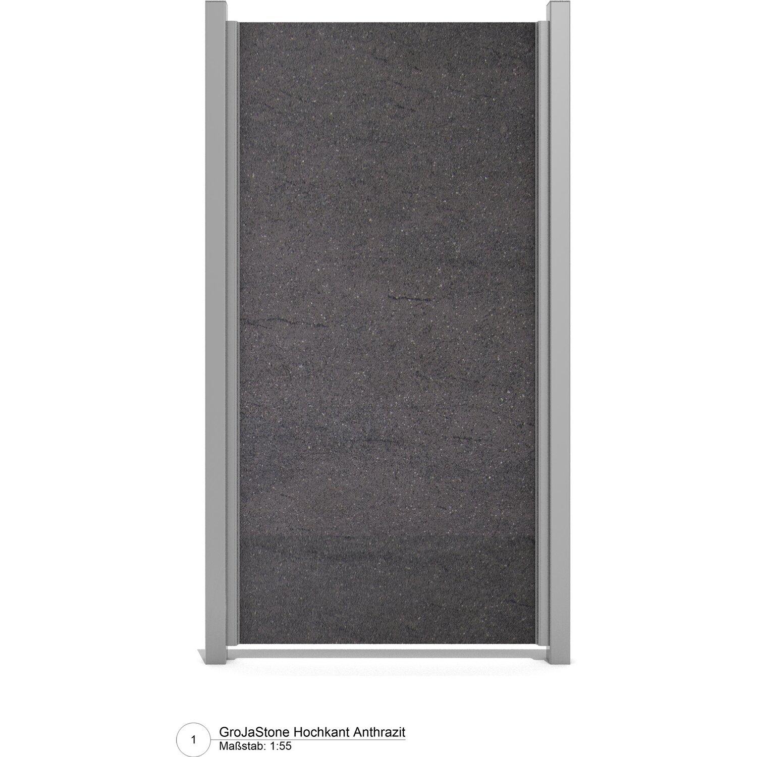 OBI Suhl - GroJa Stonefence Keramik-Sichtschutzzaun 120 cm x 180 cm Anthrazit GroJa Stonefence Keramik-Sichtschutzzaun 120 cm x 180 cm Anthrazit Angebot bei OBI Suhl im Prospekt ORDNUNG IM GARTEN