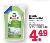Waschmittel Sensitive-Waschmittel Aloe Vera im Angebot bei E center in Mannheim Waschmittel Sensitive-Waschmittel Aloe Vera Angebote von Frosch bei E center Mannheim für 4,49 €