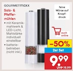 Salz- & Pfeffermühlen im Netto Marken-Discount Prospekt Salz- & Pfeffermühlen von GOURMETmaxx im aktuellen Netto Marken-Discount Prospekt für 9,99 €