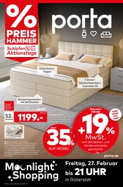 Aktueller porta Möbel Prospekt mit Bett, "PREIS HAMMER", Seite 1