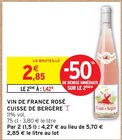 Vin de France rosé cuisse de bergère - Intermarché à Saint-Sébastien-sur-Loire Vin de France rosé cuisse de bergère en promo chez Intermarché Saint-Sébastien-sur-Loire à 1,42 €