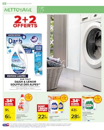 Prix et réduction Lenor dans le prospectus Carrefour Market en cours Offre Lenor dans le catalogue Carrefour Market du moment à la page 56