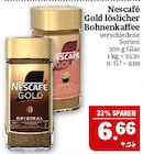 Gold löslicher Bohnenkaffee Angebote von Nescafé bei Marktkauf Schwabach für 6,66 €