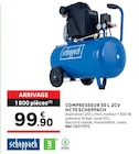 Compresseur 50 L 2CV HC70 - SCHEPPACH à 99,90 € dans le catalogue LEROY MERLIN