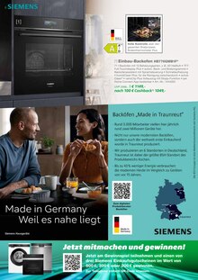 Backofen im EP: Prospekt "SIEMENS - Hausgeräte, die all Ihre Wünsche erfüllen!" mit 12 Seiten (Essen)