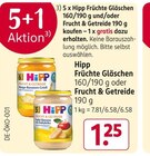 Früchte Gläschen oder Frucht & Getreide von Hipp im aktuellen Rossmann Prospekt für 1,25 €